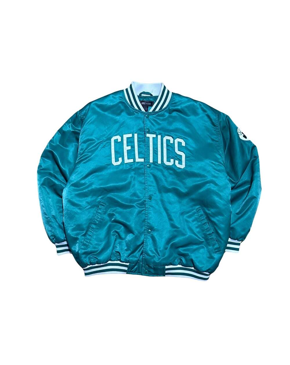 Reebok NBA Fusion Boston Celtics Satin Varsity Jacket Size XL